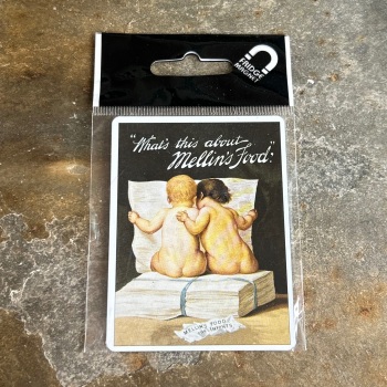 Half Moon Bay Fridge Magnet - What's this about Mellin's Food?