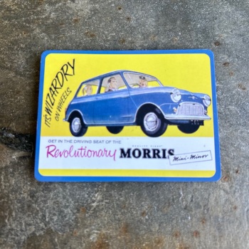 Half Moon Bay Fridge Magnet - Morris Mini Minor