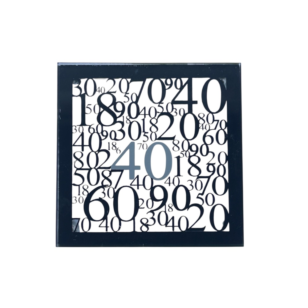 Black Ginger Glass Coaster - 40