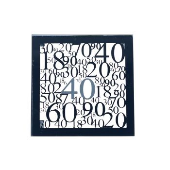 Black Ginger Glass Coaster - 40