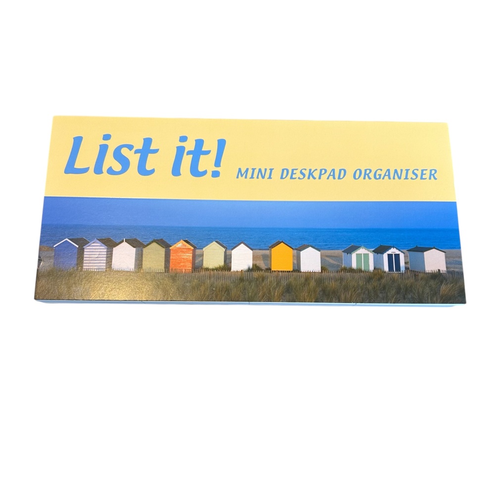 List It - Mini Deskpad Organiser (Beach Huts at Southwold)