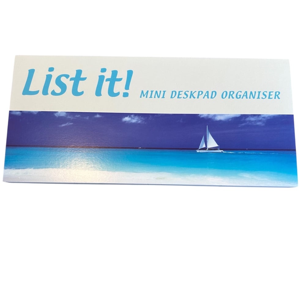 List It - Mini Deskpad Organiser (Beach Huts at Southwold)