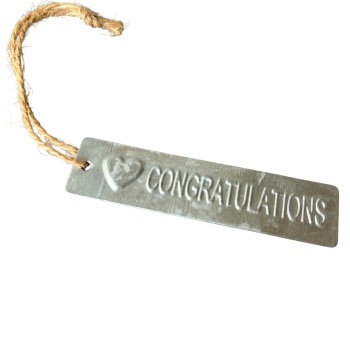 Heaven Sends - Metal "Congratulations" Tag