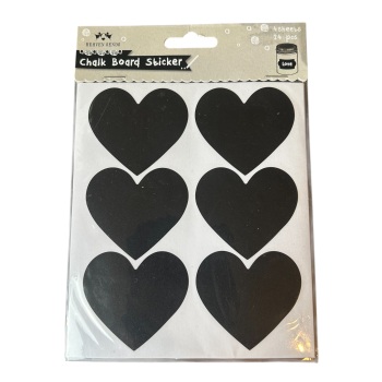 Heaven Sends - Set of 24 Heart Shaped ChalkBoard Stickers
