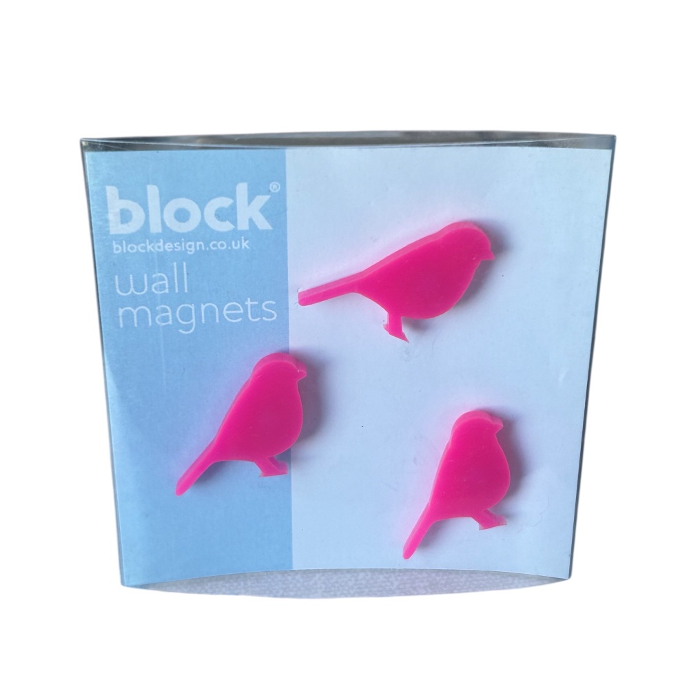 Block - Wall Magnets (Pink Birds)