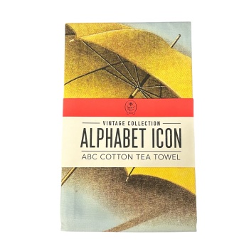 Designed in Colour Alphabet Tea Towel - O is for Orange