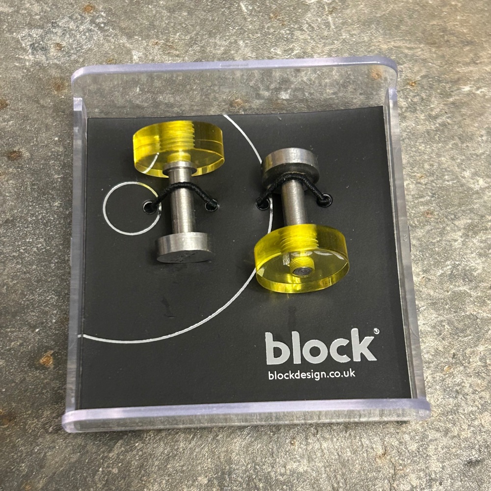 Block - Acrylic Cufflinks (Green)