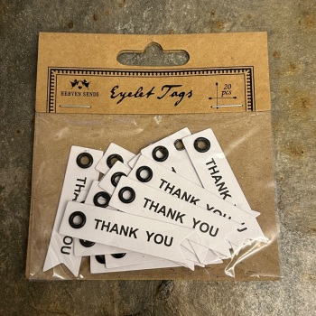Heaven Sends - Set of 20 Eyelet Tags (Thank You)
