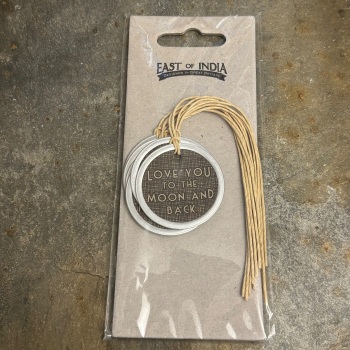 East of India - Set of 6 'Love You To the Moon and Back' Gift tags