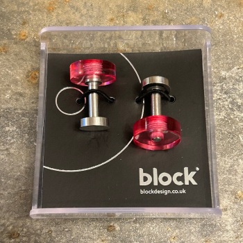 Block - Acrylic Cufflinks (Pink)
