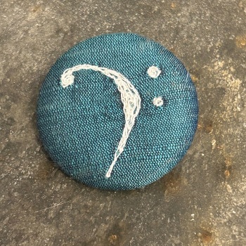 Sumptuosity Brooch - Bass Clef (Teal)