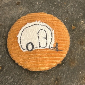 Caravan Brooch - Ochre