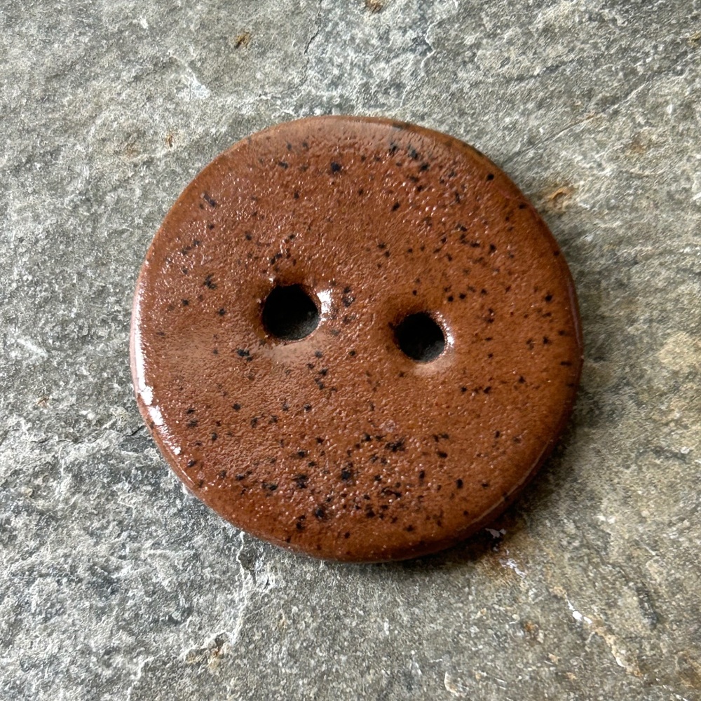 Handmade Ceramic Button - Green
