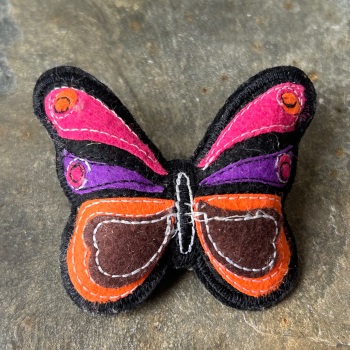 Butterfly Brooch - Pink/Purple/Orange/Brown