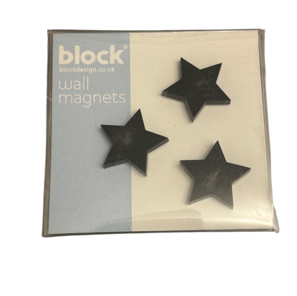 Block - Wall Magnets (Black Stars)
