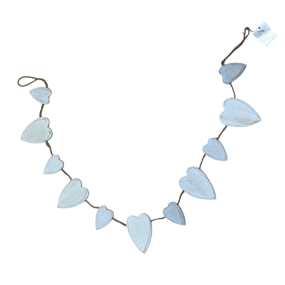 Gisela Graham - White Heart Garland