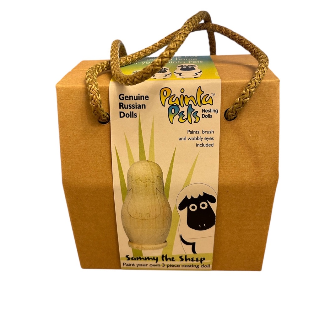 Painta Pets - Paint your Own Sammy the Sheep Nesting Doll Set