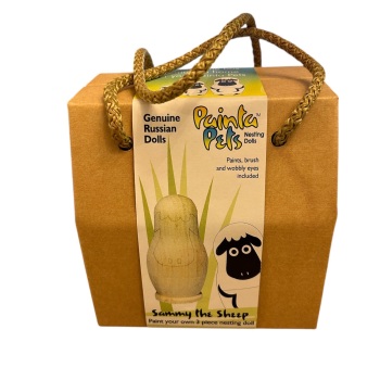 Painta Pets - Paint your Own Sammy the Sheep Nesting Doll Set