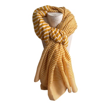 Lua Graded Stripes Scarf - Mustard