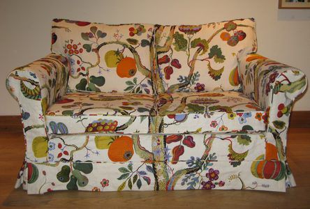 Floral sofa cover