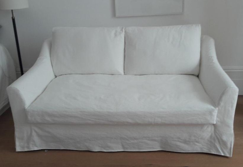 white sofa cover
