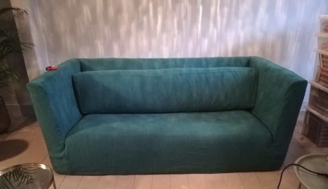 Blue romo sofa cover