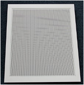 595 x 595mm (Face Size) 550x550mm Neck Size / Fixed Core Perforated Grille. 