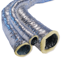 Insulated Flexible Ductwork - 100mm x 10 metre length. Select required SIZE