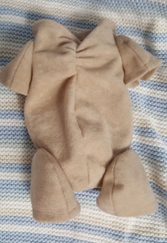 Faux doe suede fabric reborn bodies > 3/4 arms and 3/4 legs.