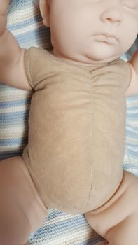 Joseph 3 months - Faux doe suede fabric reborn body