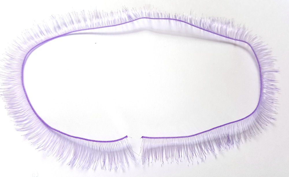 Purple 8mm eyelash strip - 20cm long.