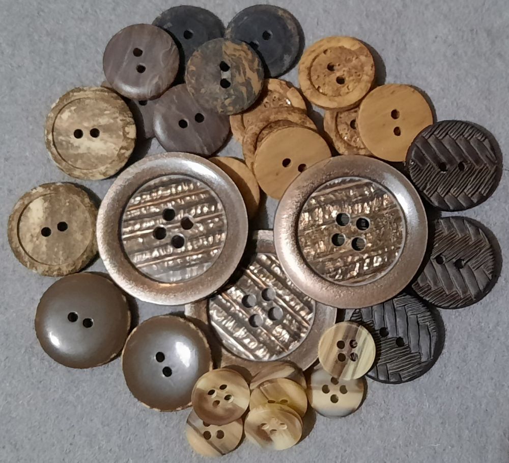 Brown buttons