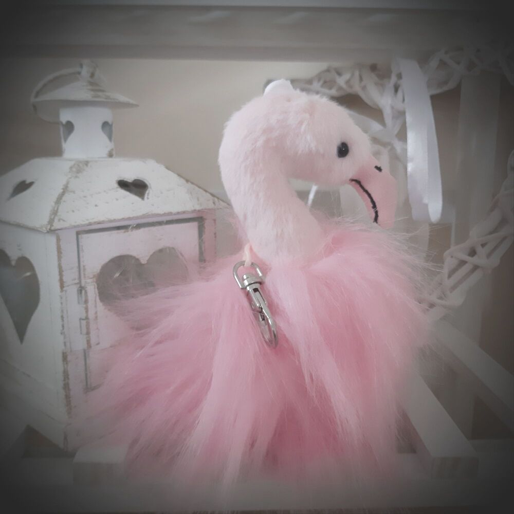 Ava the Flamingo Keyclip