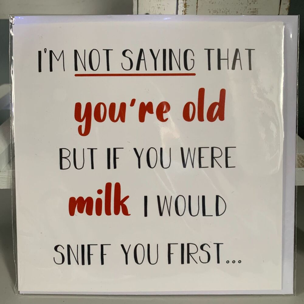 Old Milk Card