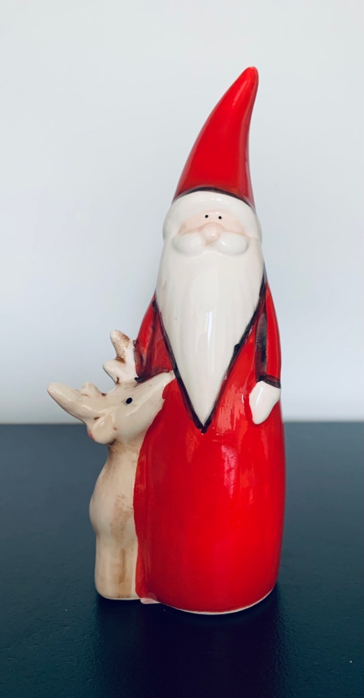 Santa and Reindeer Figure