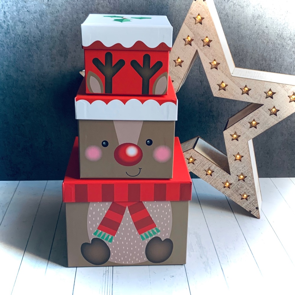 Set of 3 Christmas Gift Boxes