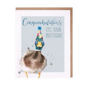 Wrendale Birthday Card- Conquackulations