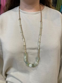 Envy Teal Stone Long Necklace