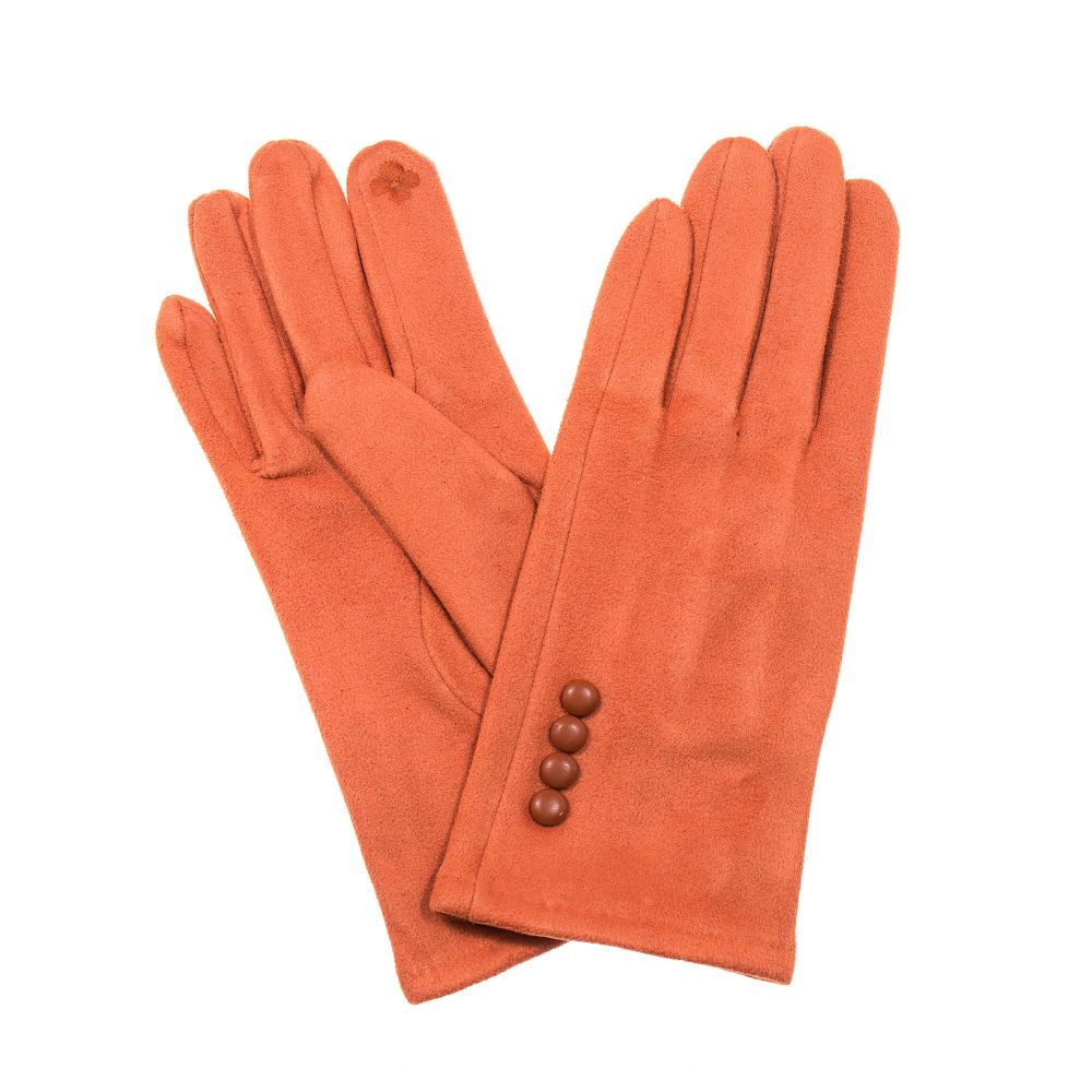 Park Lane Cinnamon With Button Detail Gloves