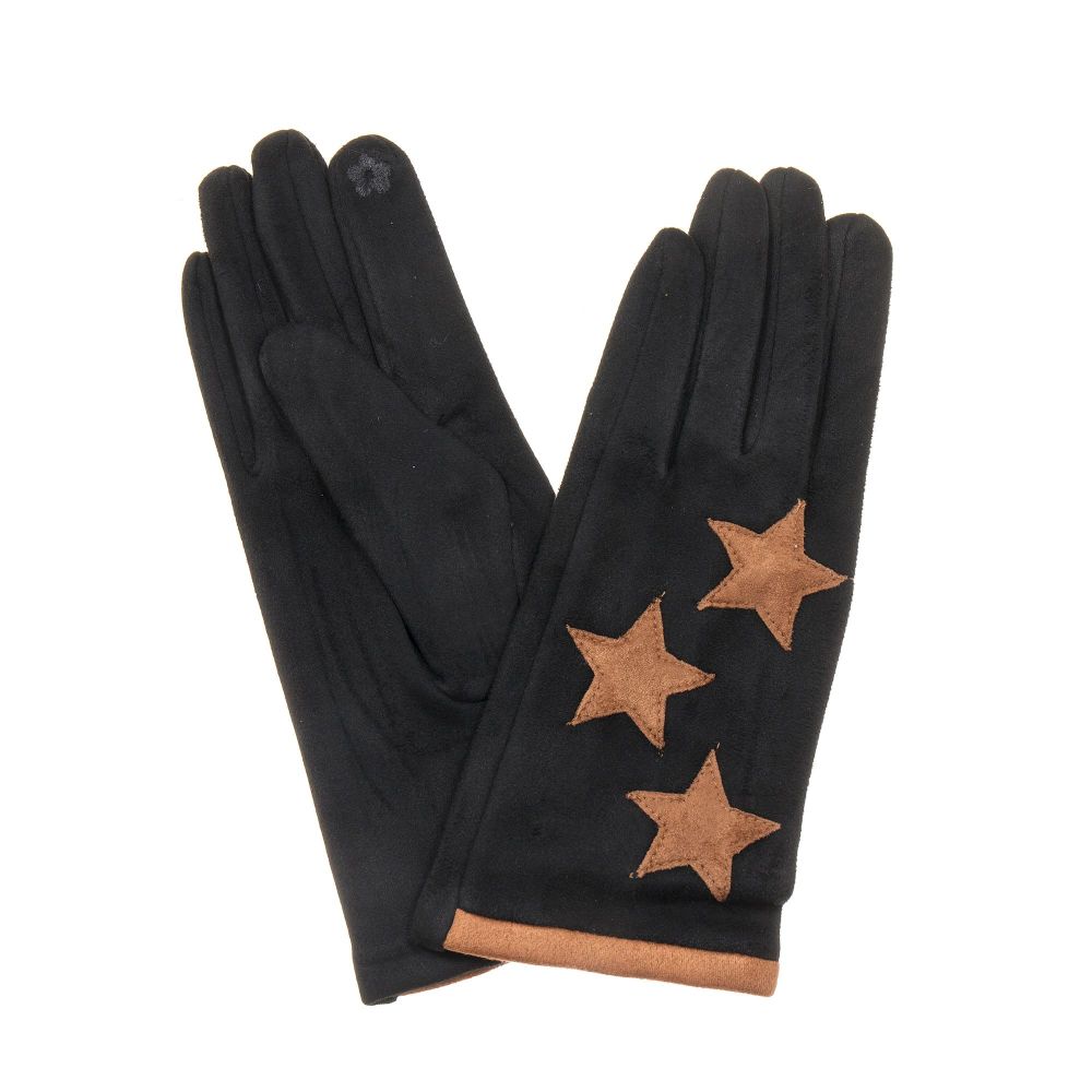 Park Lane Raven With Star Detail Gloves