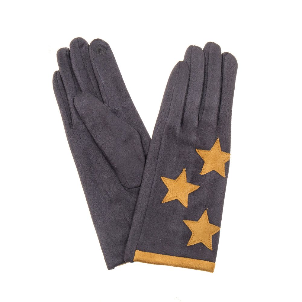Park Lane Slate With Star Detail Gloves