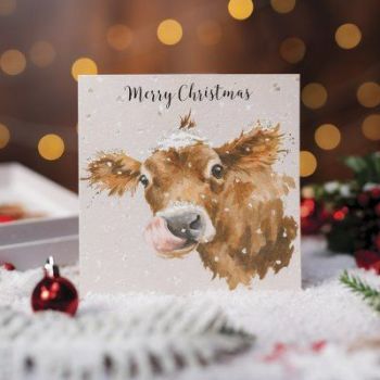 Merry Christmas Snow Cow Boxed Cards