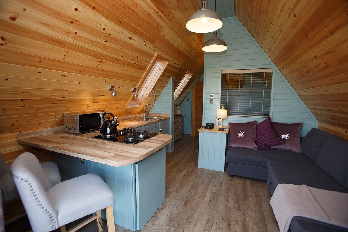 Sitting & Kitchen space in the Lodge