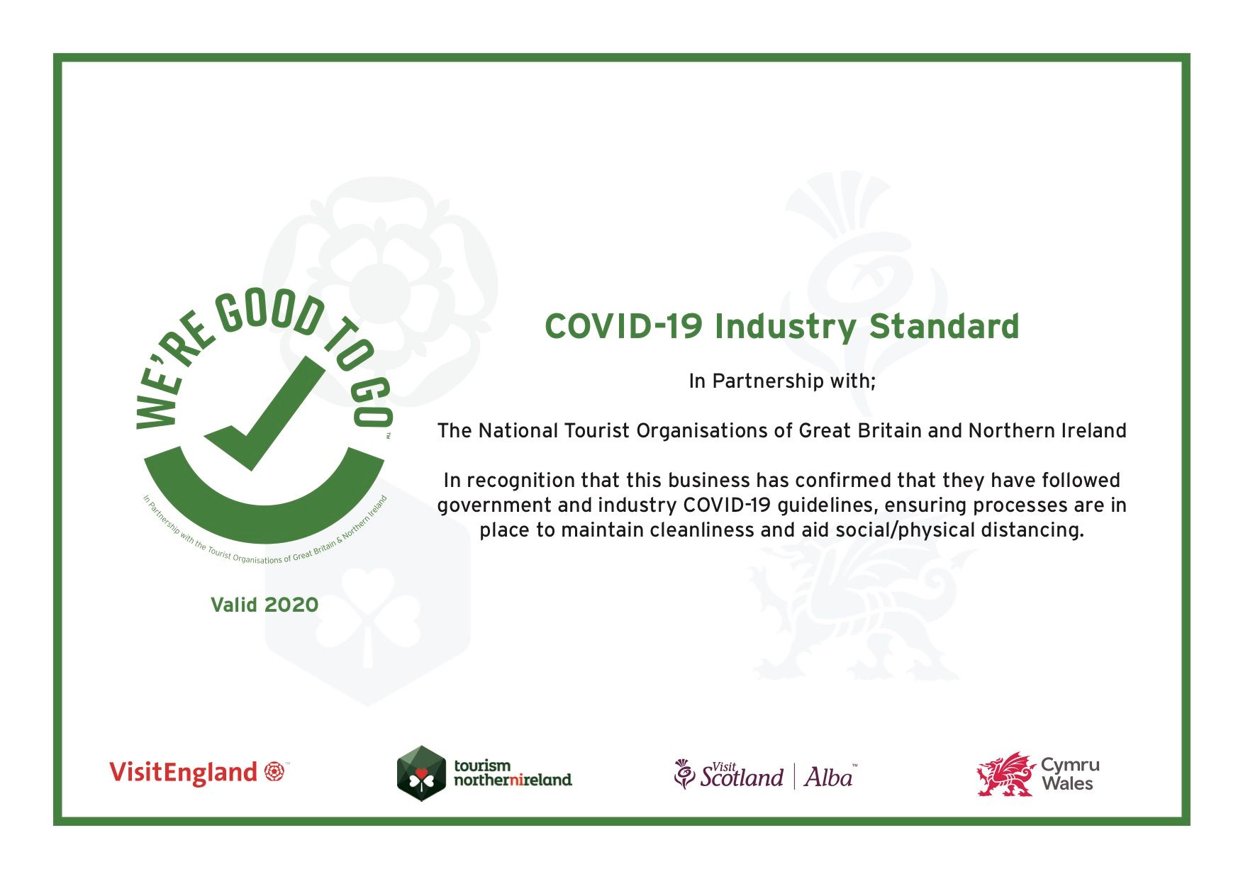 Industry Standard Certificate