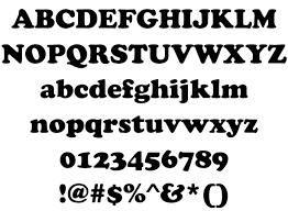 Cooper Black Font. (Capital Letters)