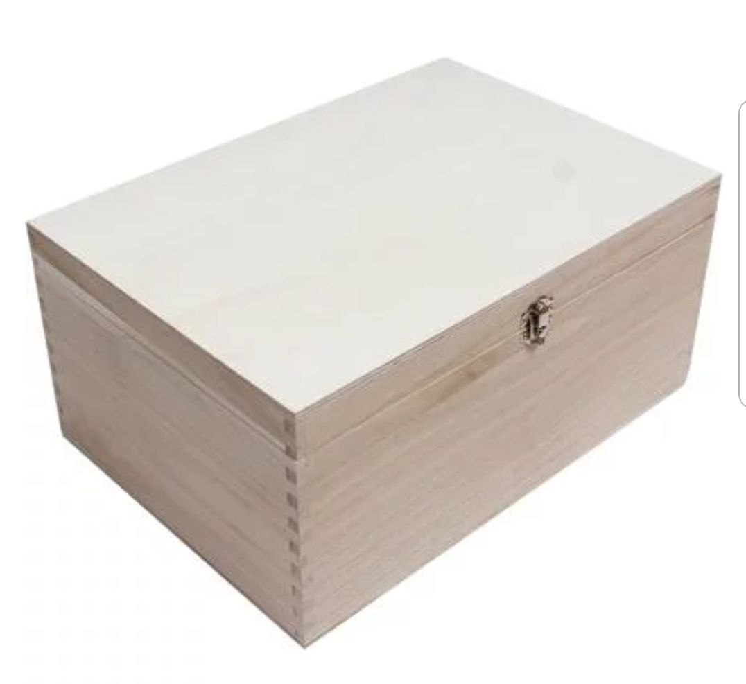 Large Wooden Box - 35x25x17cm