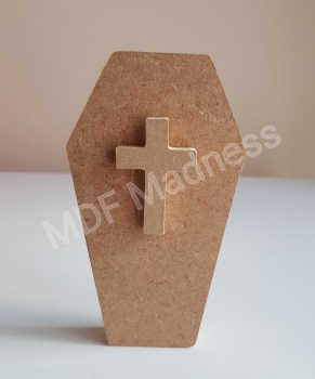 Coffin with 3D Cross
