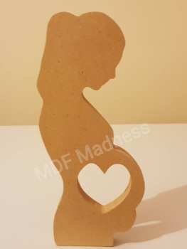 Pregnant Woman with Heart Cut Out