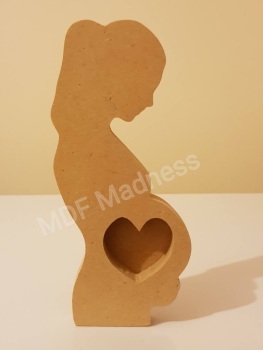 Pregnant Woman with Heart Cut Out and Backer