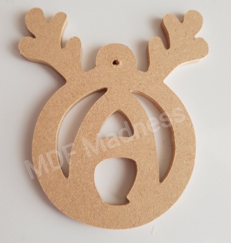 Hanging Rudolph Initial Bauble